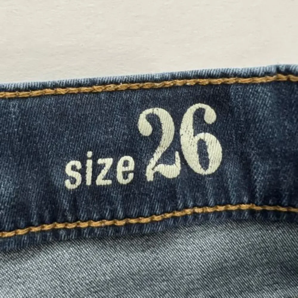 J.‎ Crew Dark Wash Mid Rise Toothpick Stretch Skinny Jeans Size 26